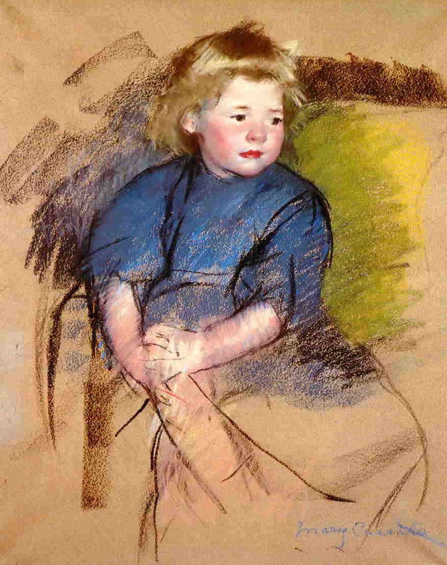 Portrait of a Young Girl (Simone) - Mary Cassatt Painting on Canvas